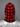 Lumberjack plaid flannel HoodieHat with black drawstring and loose fit style. American made hat, adjustable hat, and unisex hood.