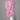 Pink paisley HoodieHat with white drawstring and loose fit bandana style. American made hat, adjustable hat, and unisex hood.