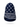 A navy paisley adjustable hat with a drawstring cord that is American made.